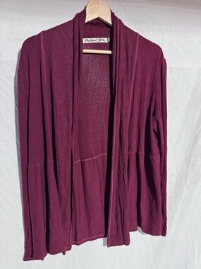 Michael Stars mulberry color lightweight open cardigan One Size